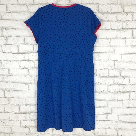 BODEN Polka Dot Dress Jersey Short Sleeve Print 16 - Picture 4 of 4